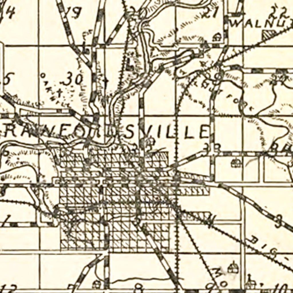 Vintage Map of Montgomery County, Indiana 1898