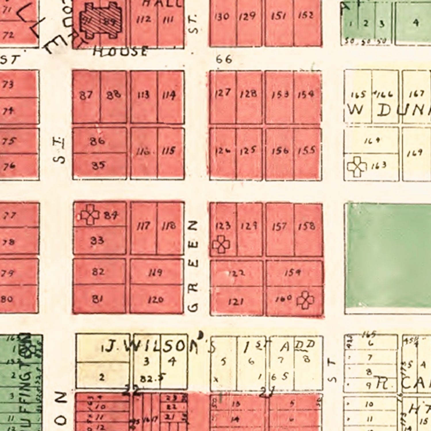 Vintage Map of Crawfordsville, Indiana 1898