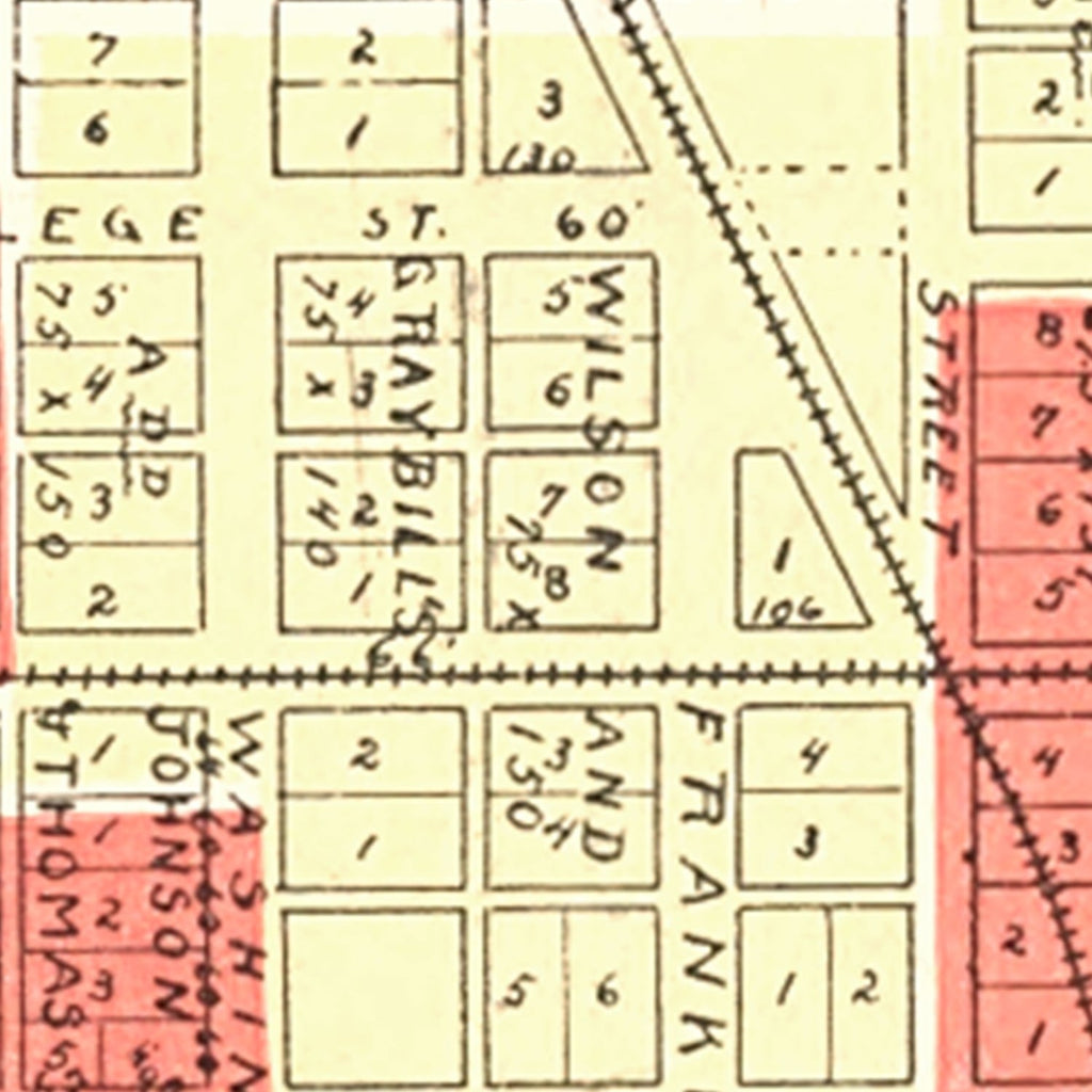 Vintage Map of Ladoga, Indiana 1898