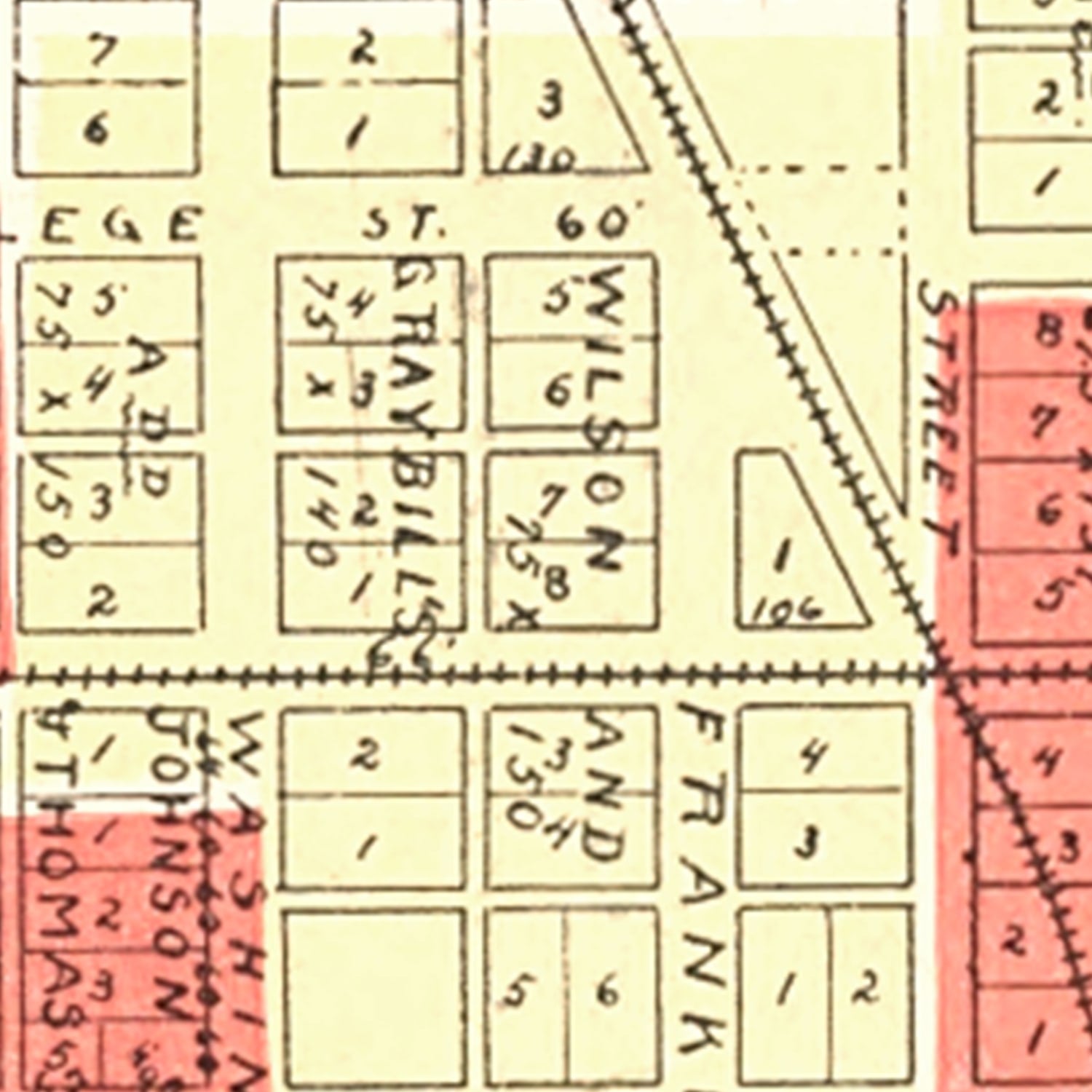 Vintage Map of Ladoga, Indiana 1898