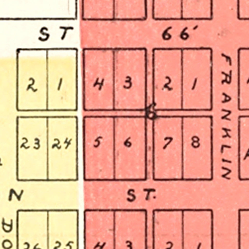 Vintage Map of Darlington, Indiana 1898