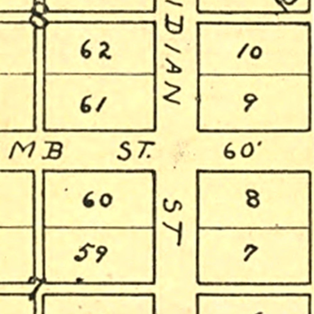 Vintage Map of Linden, Indiana 1898
