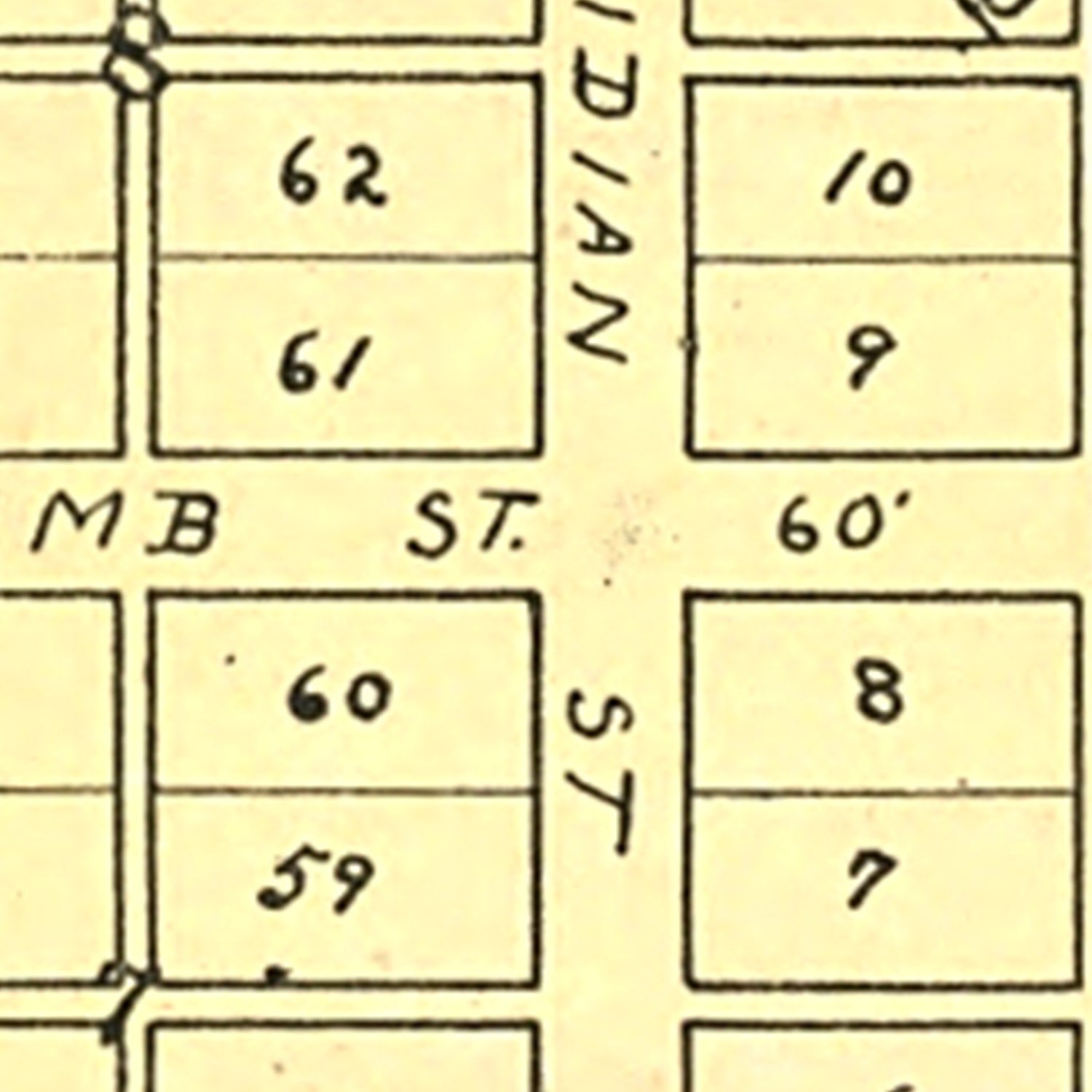 Vintage Map of Linden, Indiana 1898