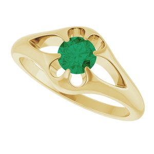 Solitaire Belcher Ring