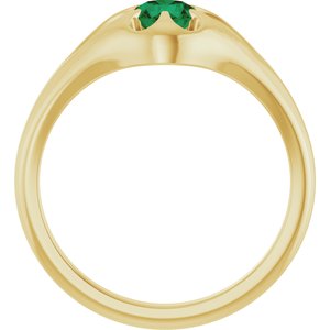Solitaire Belcher Ring