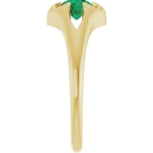 Solitaire Belcher Ring