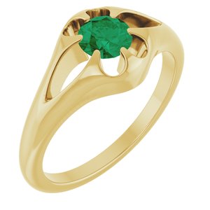 Solitaire Belcher Ring