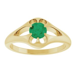 Solitaire Belcher Ring
