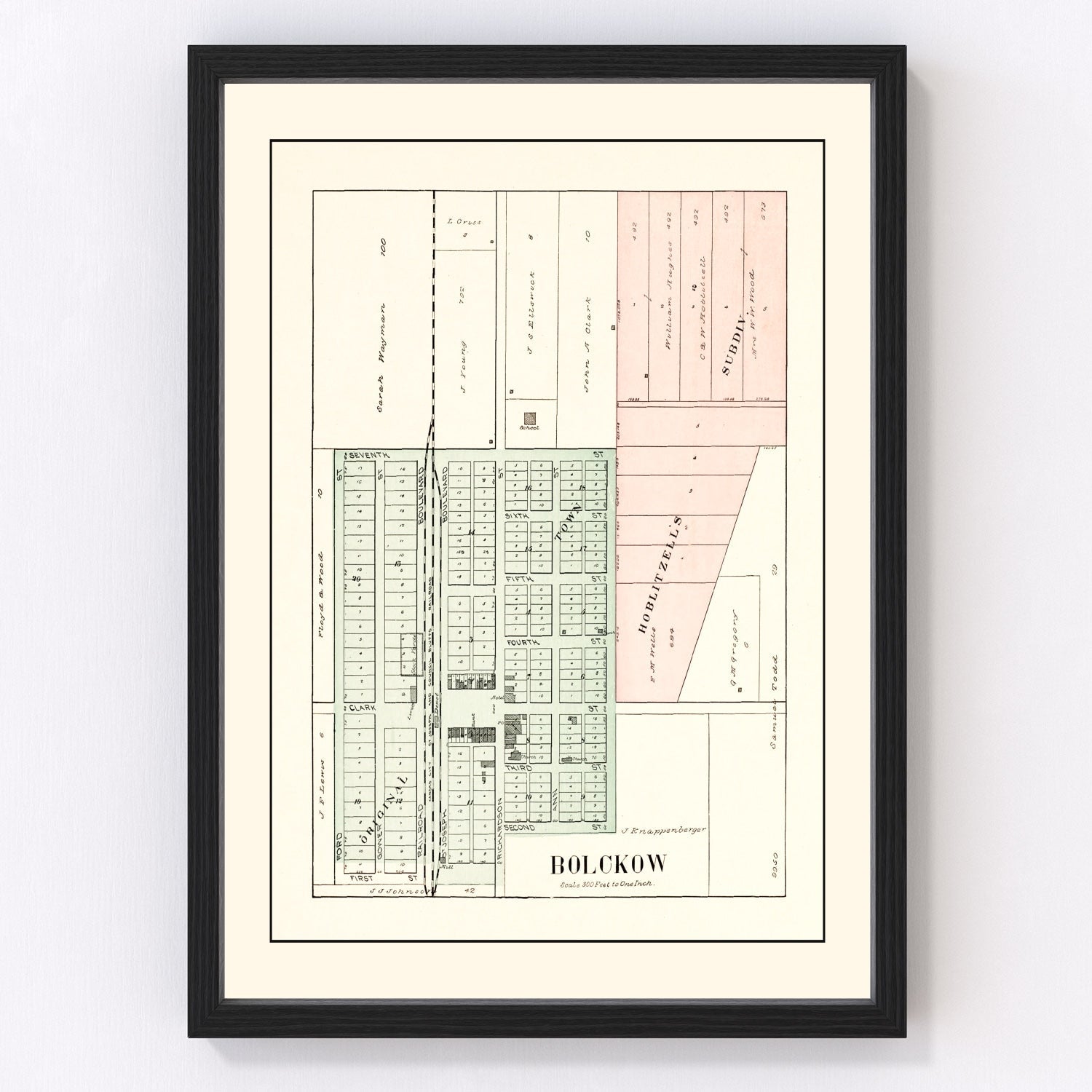 Vintage Map of Bolckow, Missouri 1898