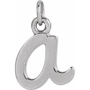 Platinum Petite Initial A Pendant