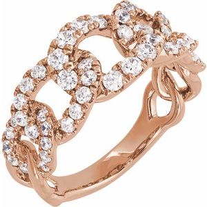 14K Rose Gold 1 CTW Lab-Grown Diamond Ring
