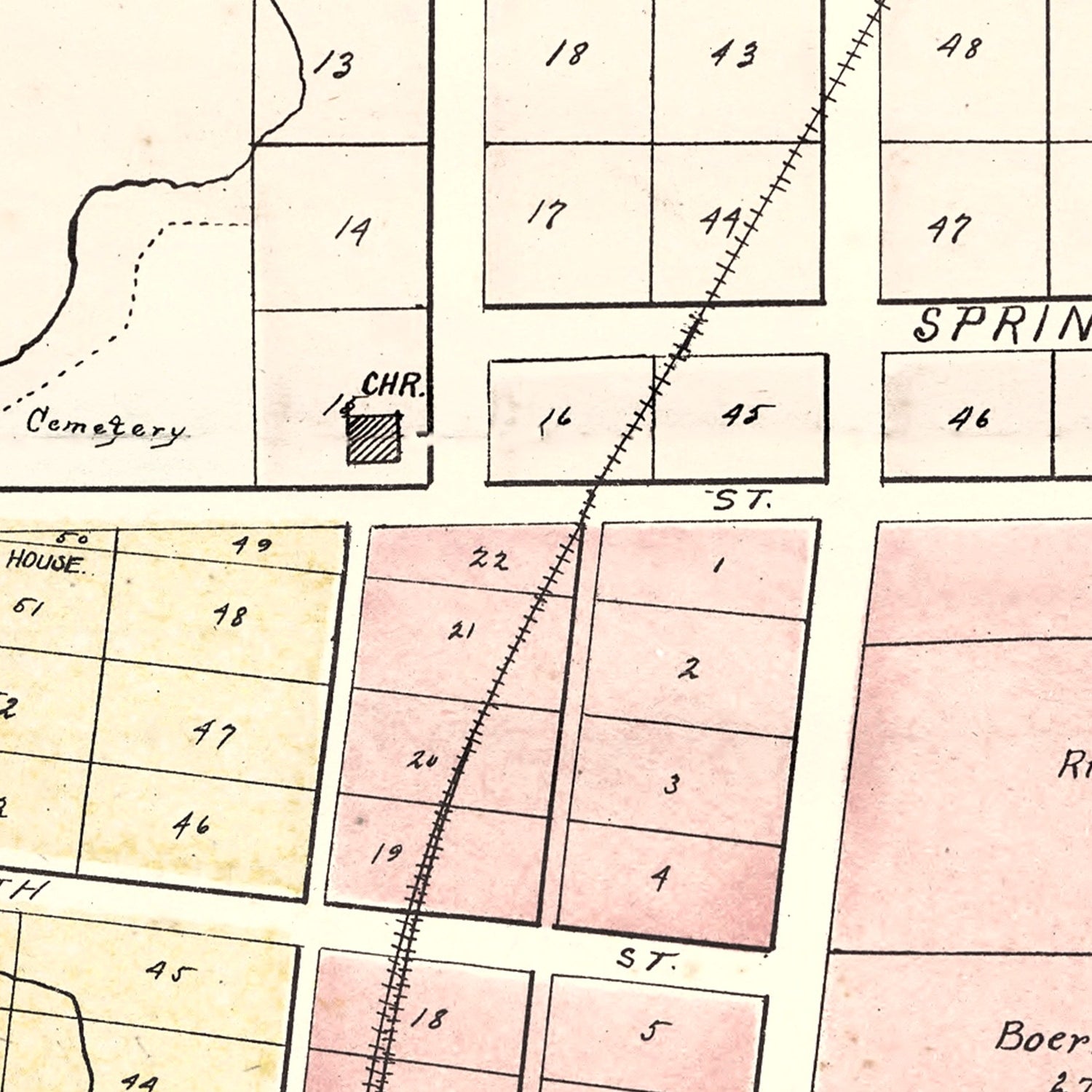 Vintage Map of Patoka, Indiana 1899