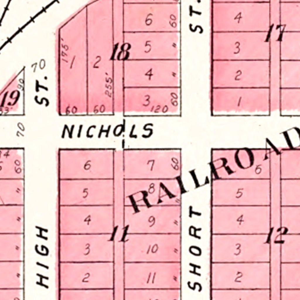 Vintage Map of Nichols, Iowa 1899