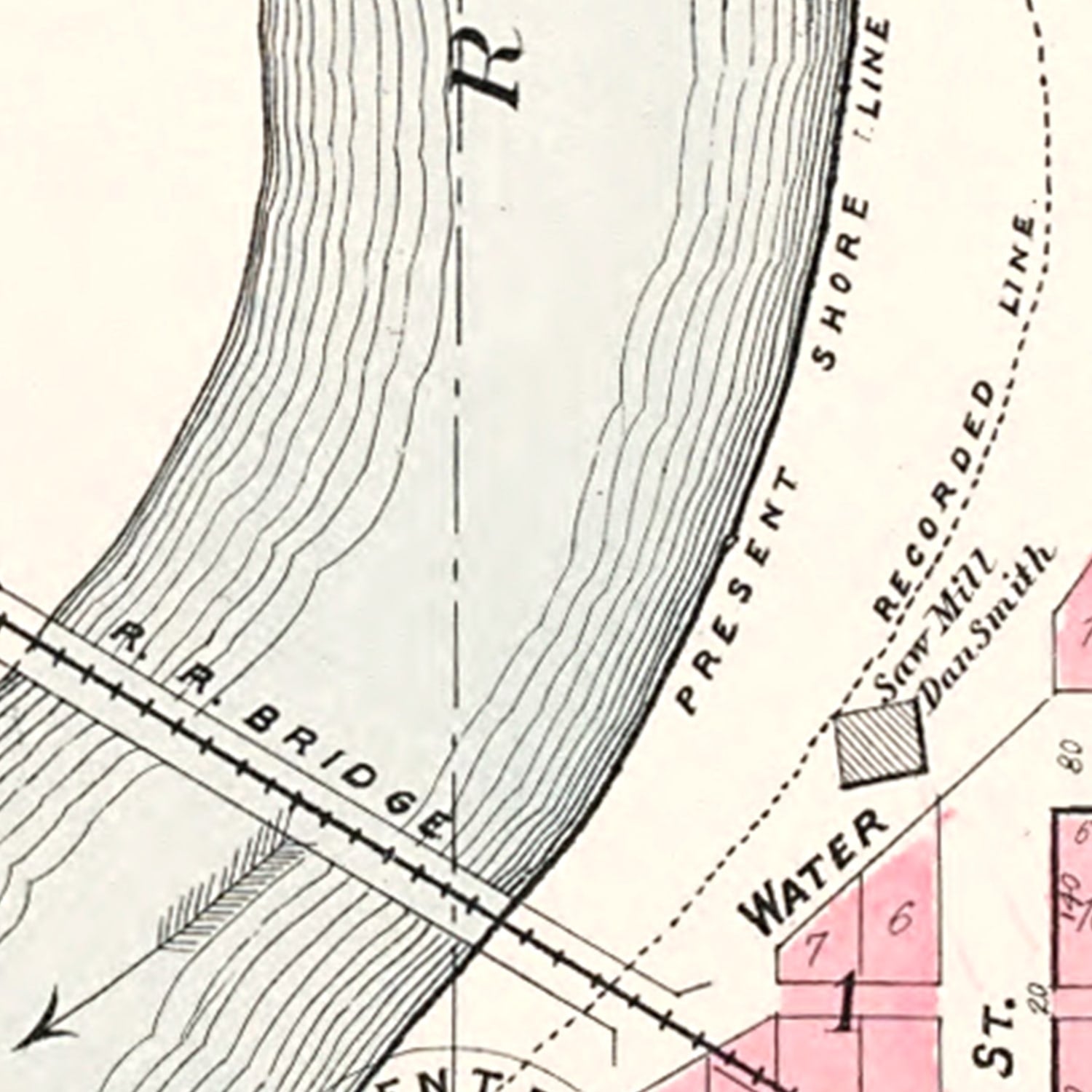 Vintage Map of Moscow, Iowa 1899