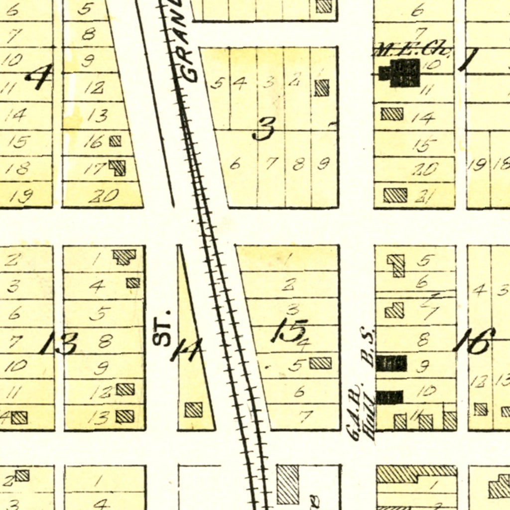 Vintage Map of Morley, Michigan 1900