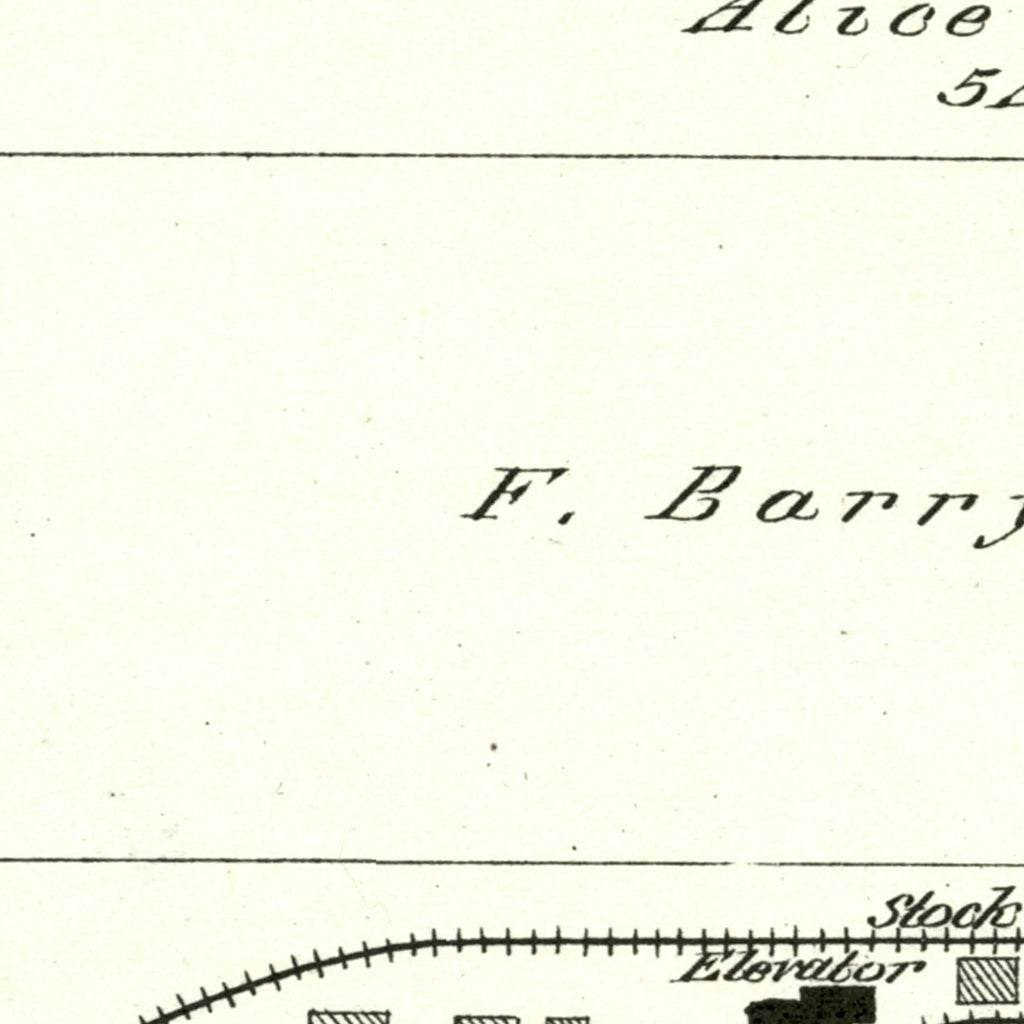 Vintage Map of Barryton, Michigan 1900