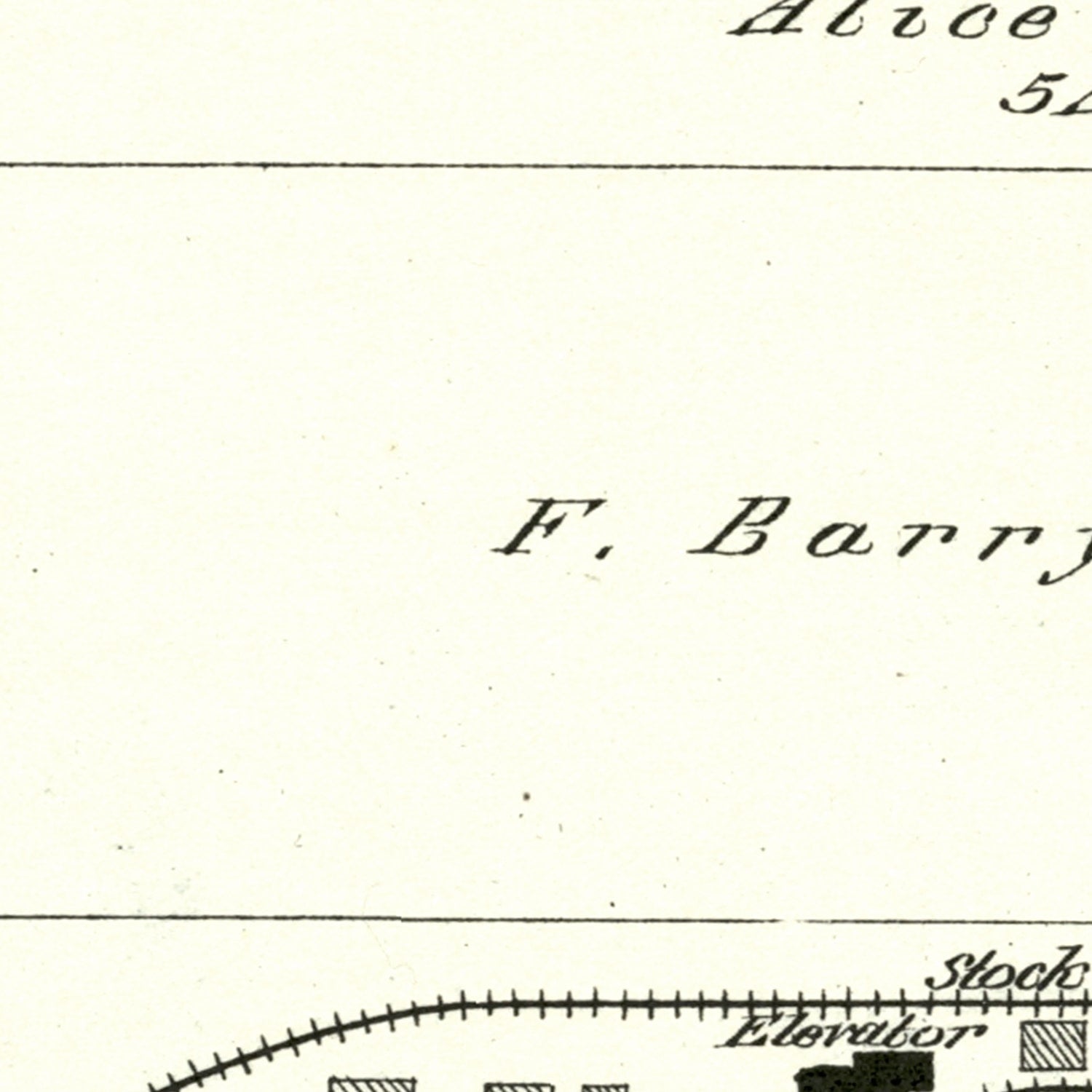 Vintage Map of Barryton, Michigan 1900