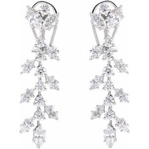 14K White Gold 4 1/4 CTW Lab-Grown Diamond Earrings – image 2