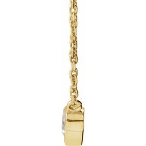 Heart Bezel-Set Necklace