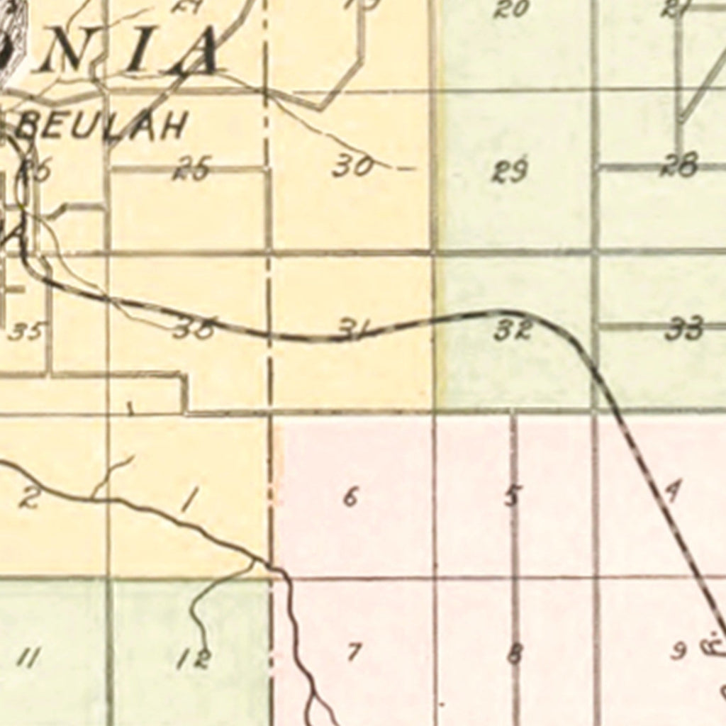 Vintage Map of Benzie County, Michigan 1901