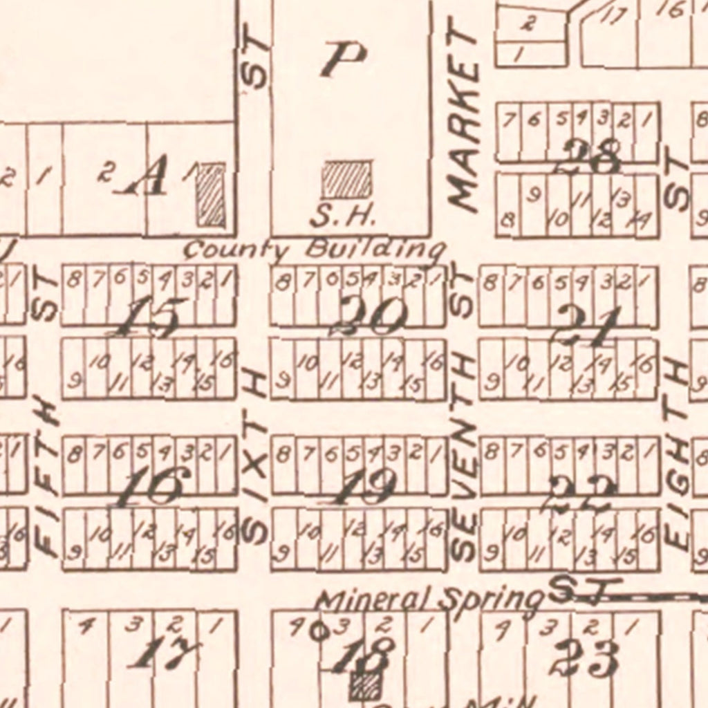 Vintage Map of Frankfort, Michigan 1901
