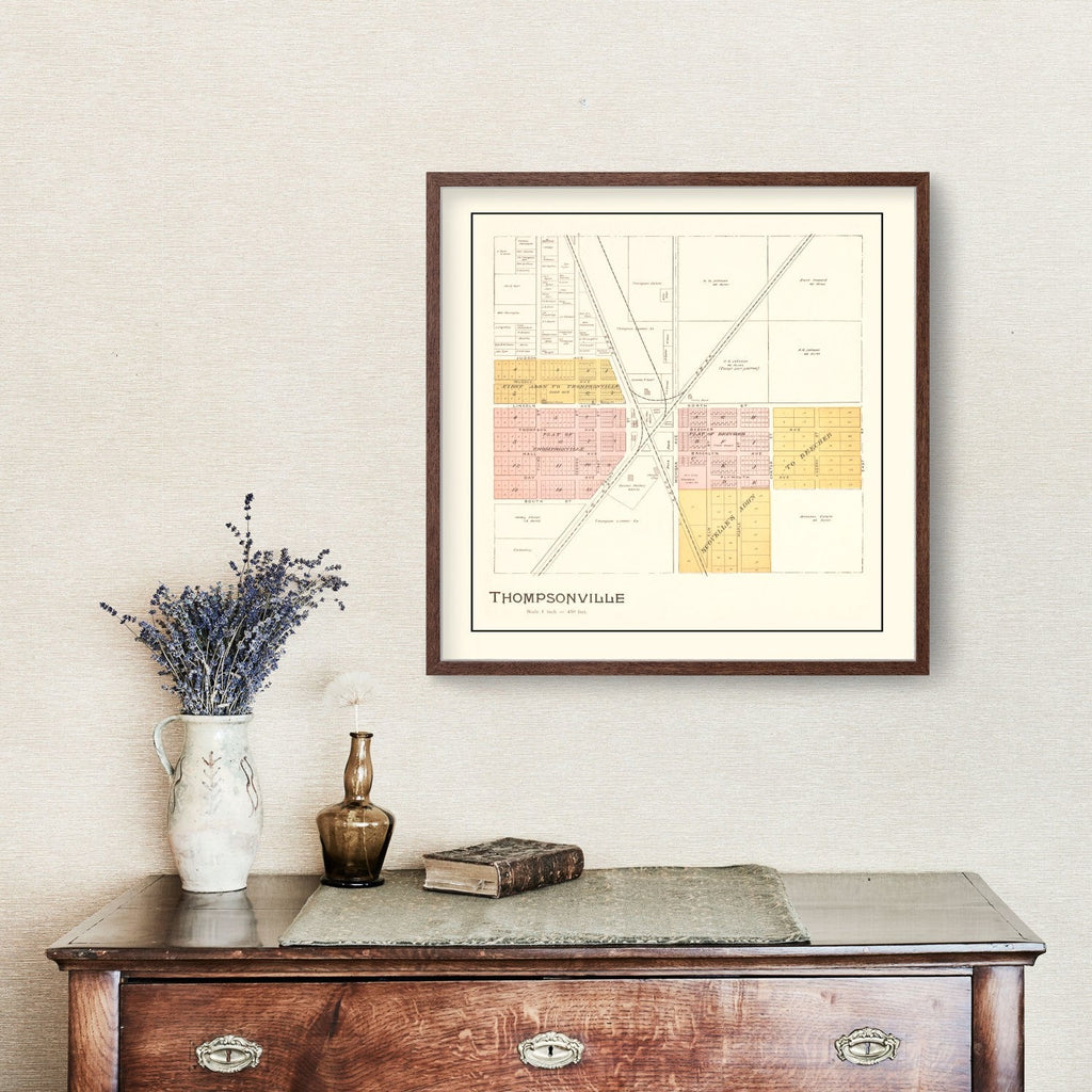 Vintage Map of Thompsonville, Michigan 1901