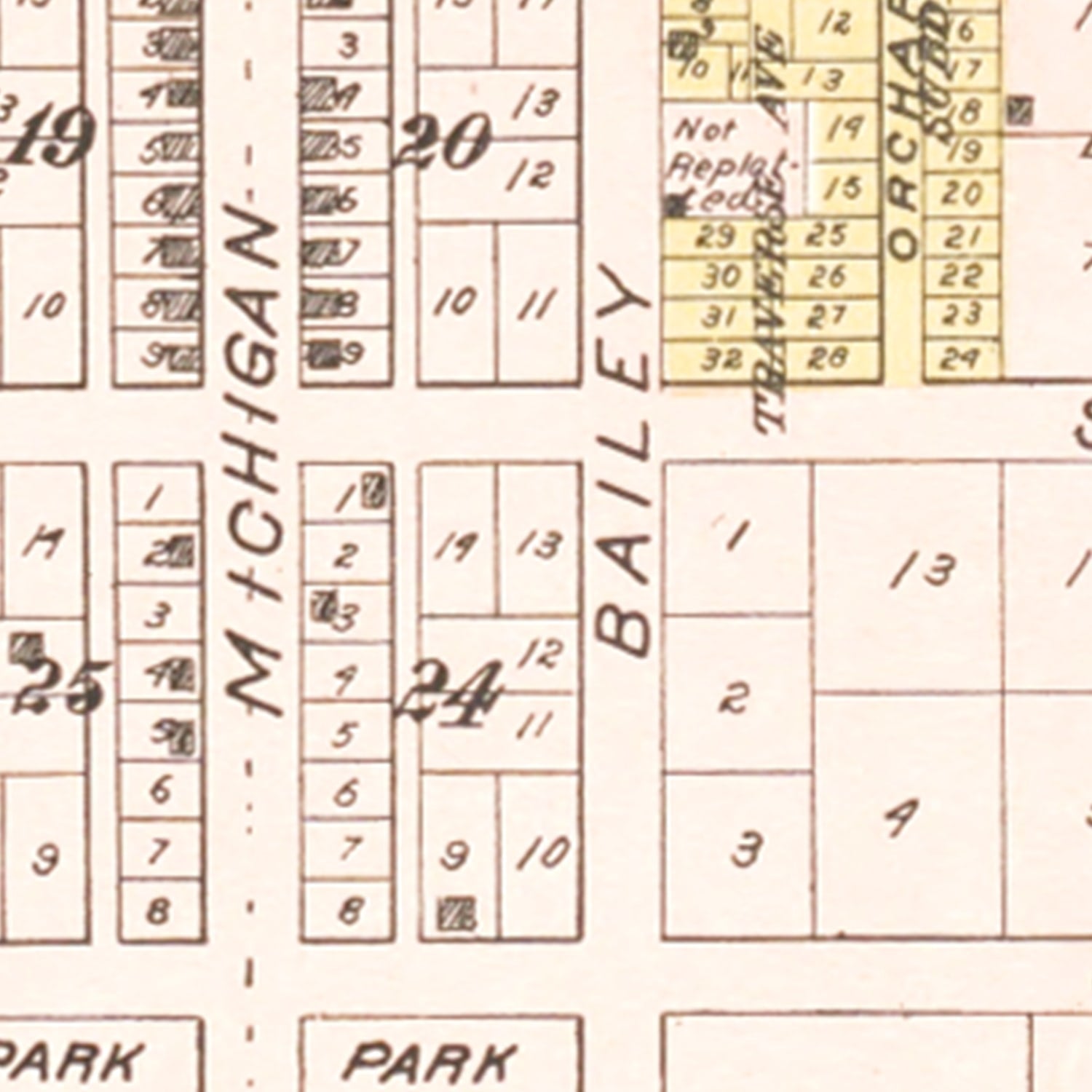 Vintage Map of Benzonia, Michigan 1901