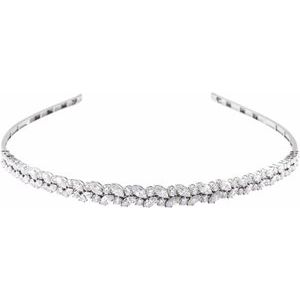 14K White Gold 14 CTW  Lab-Grown Diamond Headband
