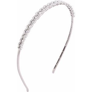 14K White Gold 14 CTW  Lab-Grown Diamond Headband