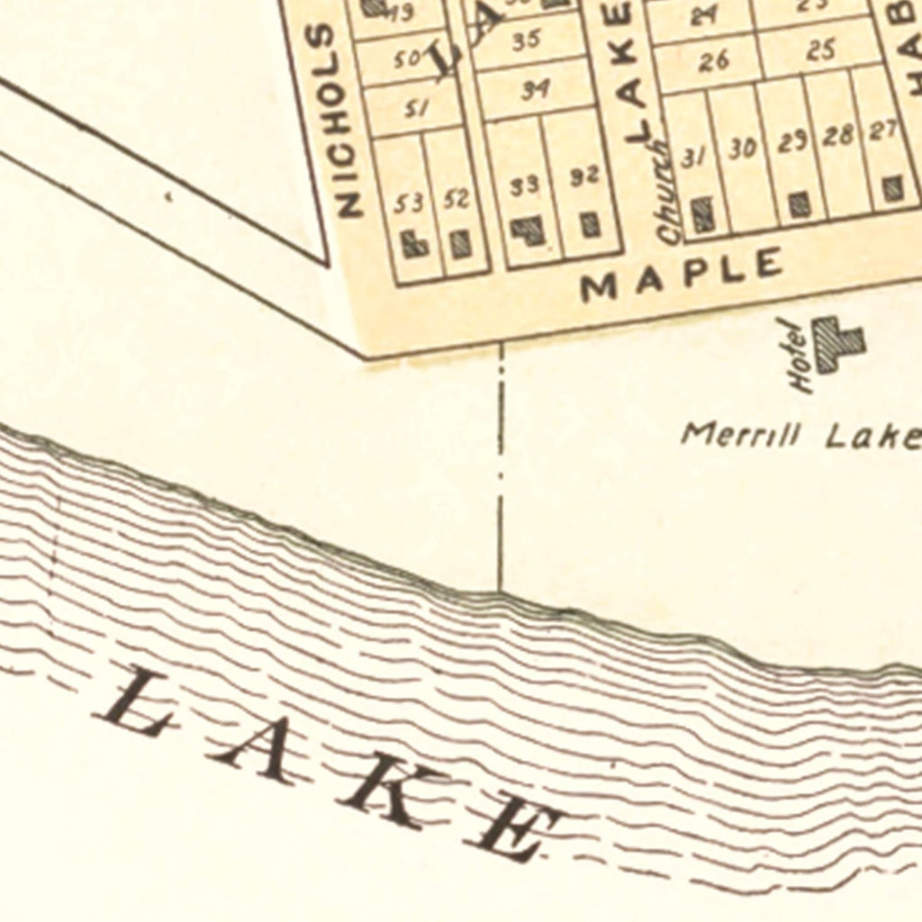 Vintage Map of Lake Ann, Michigan 1901
