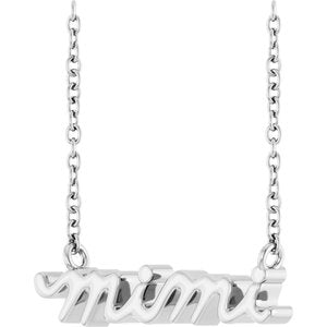 Lowercase Script Mimi Necklace or Center