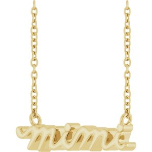 Lowercase Script Mimi Necklace or Center