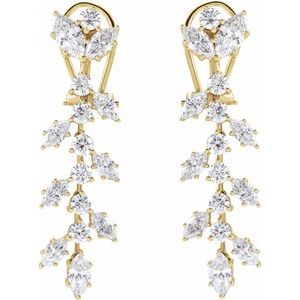 14K Yellow Gold 4 1/4 CTW Lab-Grown Diamond Earrings