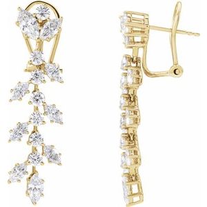 14K Yellow Gold 4 1/4 CTW Lab-Grown Diamond Earrings