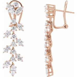 14K Rose Gold 4 1/4 CTW Lab-Grown Diamond Earrings