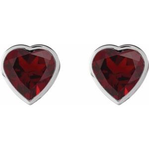Sterling Silver Natural Mozambique Garnet Stud Earrings – image 2