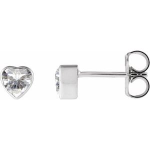 Sterling Silver Stuller Lab-Grown Moissanite Stud Earrings