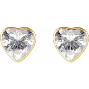 14K Yellow Gold Stuller Lab-Grown Moissanite Stud Earrings – image 2