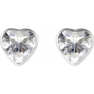 Sterling Silver Stuller Lab-Grown Moissanite Stud Earrings – image 2