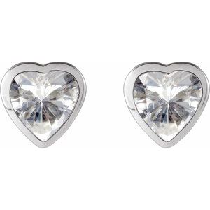 Platinum Stuller Lab-Grown Moissanite Stud Earrings – image 2