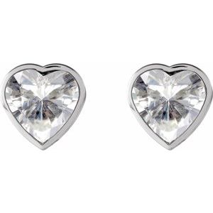 Platinum Stuller Lab-Grown Moissanite Stud Earrings – image 2