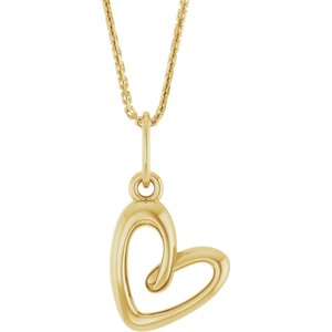 Petite Heart Necklace or Pendant