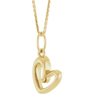 Petite Heart Necklace or Pendant