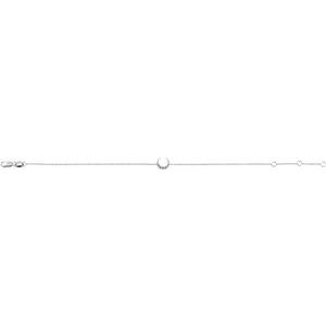 14K White Gold Accented Crescent Moon 6 1/2-7 1/2 Bracelet Mounting – image 2