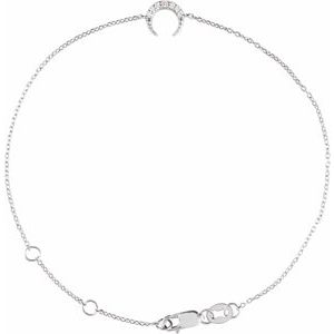 Accented Crescent Moon Bracelet