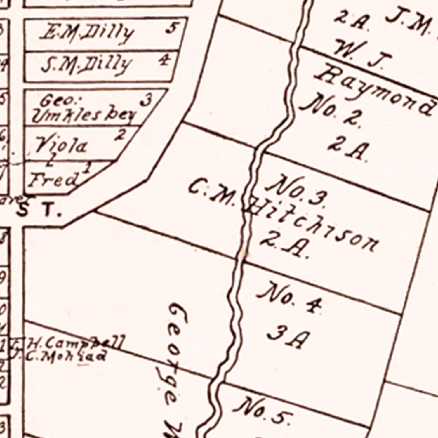 Vintage Map of Senecaville, Ohio 1902