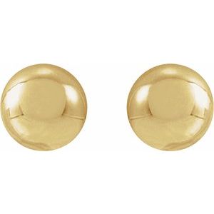 14K Yellow 3 mm Ball Earrings