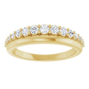 14K Yellow 3/8 CTW Natural Diamond Anniversary Band