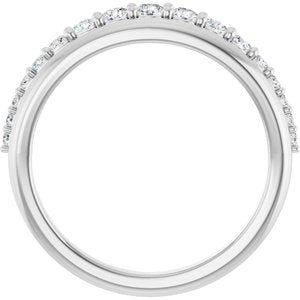 14K White 3/8 CTW Natural Diamond Anniversary Band