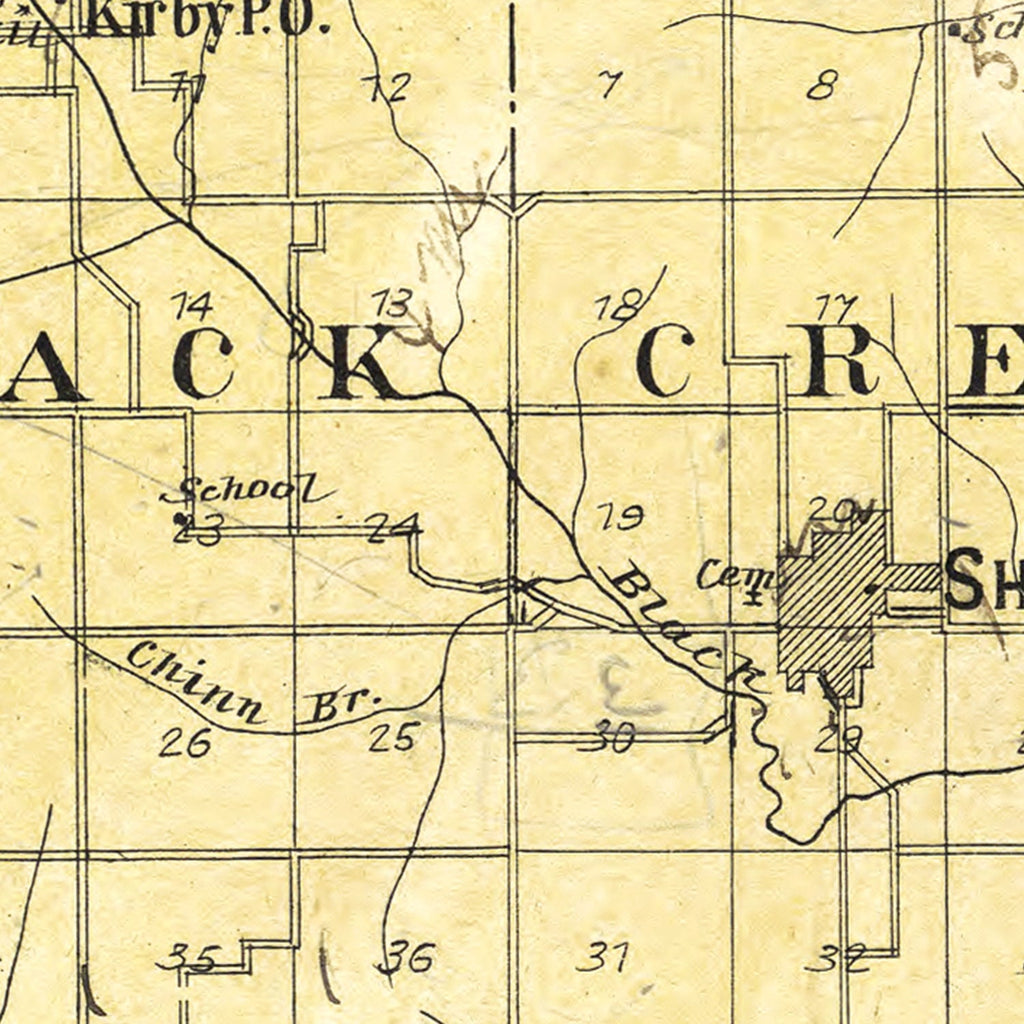 Vintage Map of Shelby County, Missouri 1902
